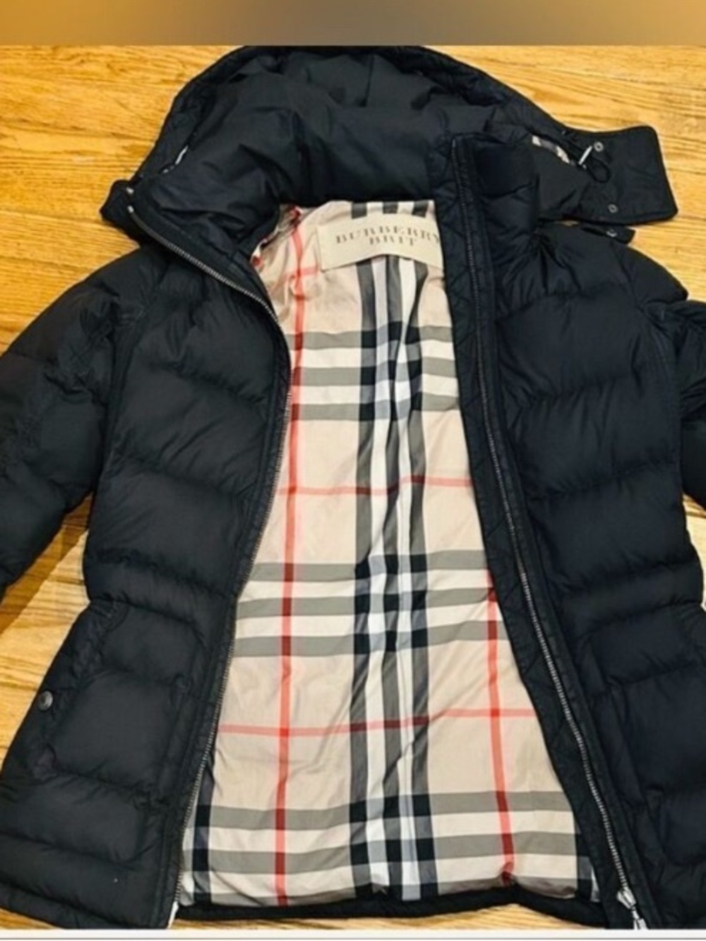 🛍️ Burberry Brit Authentic Vintage Puffer Jacket w Signature Nova Check Lining